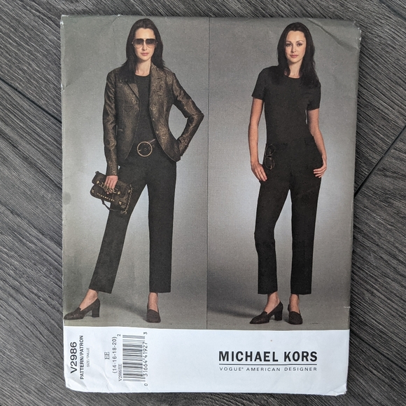 Vogue V2986 Michael Kors Sewing Pattern Jacket and Pants Sizes 14 16 18 20 - Picture 5 of 7